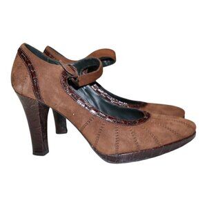 Donald J. Pliner Brown Mary Jane Heels Size 9